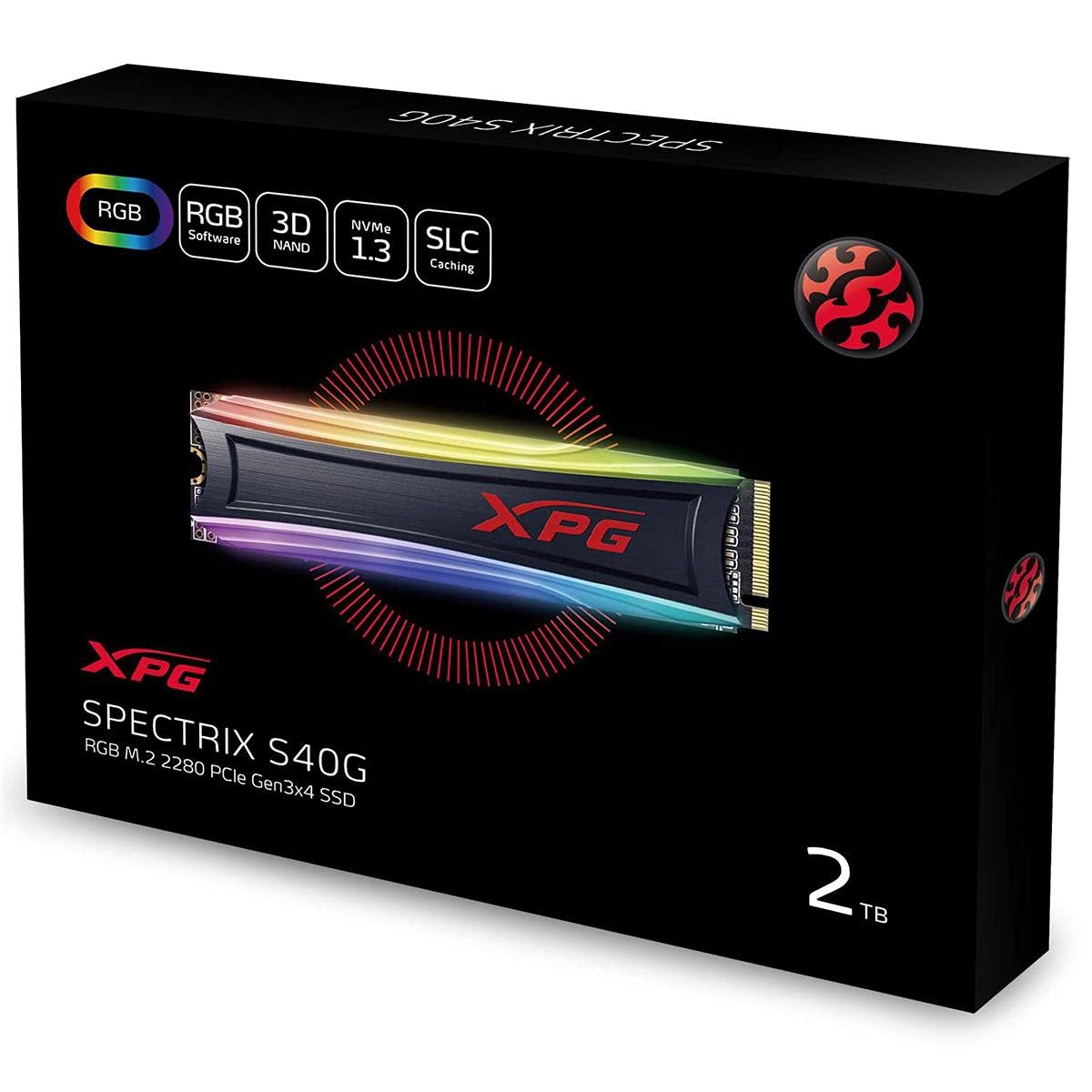 Amazon | XPG AS40G-2TT-C SPECTTRIX RGB SSD S40G Series: 2TB
